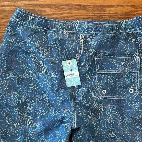 NWT Johnnie-O Bongo Half-Elastic 7" Surf Short in Lake Boys Swim Trunks Size 12 - Picture 6 of 12